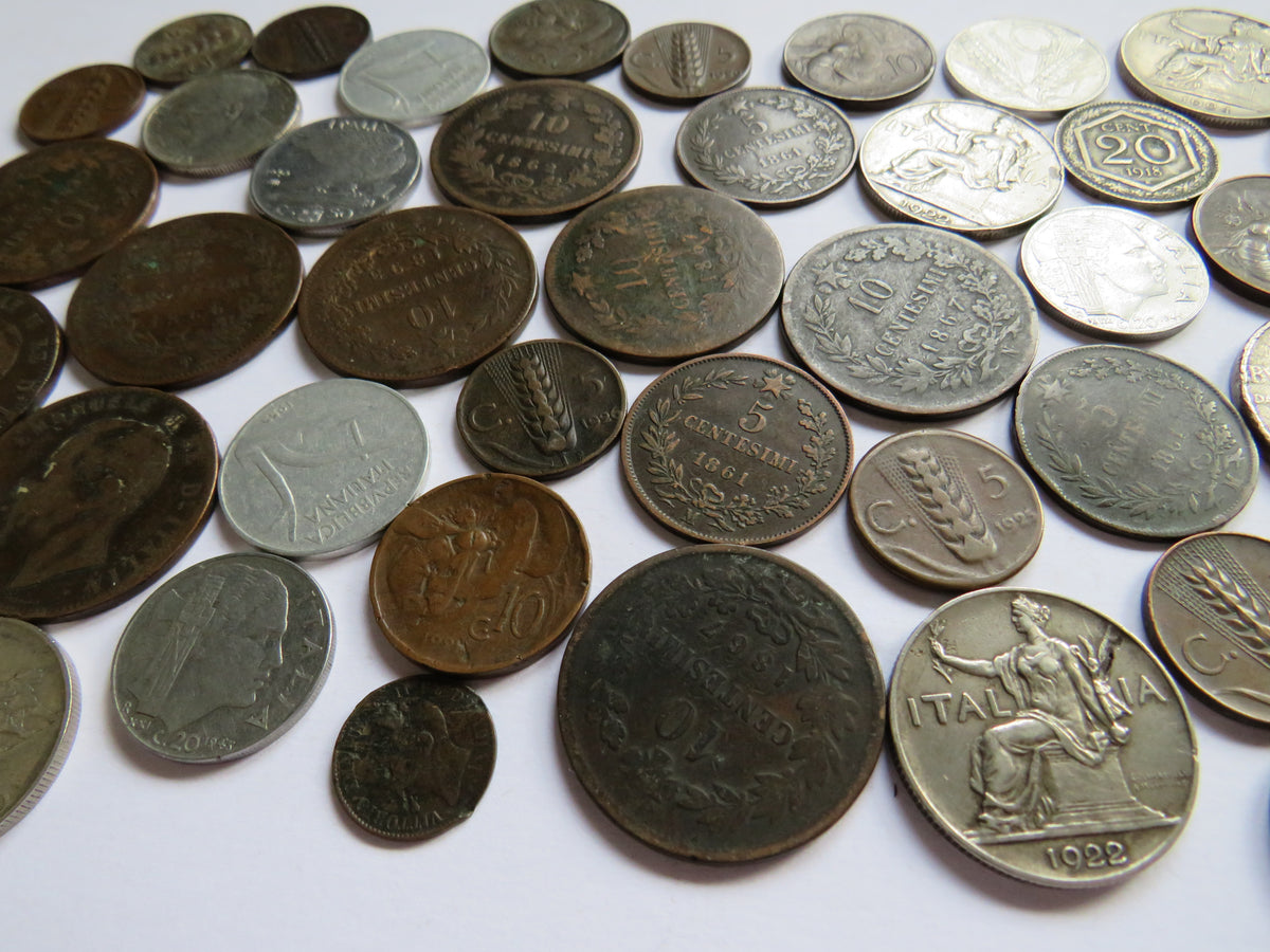 A Good Collection of Old Coins From Italy 19th - 20th Century