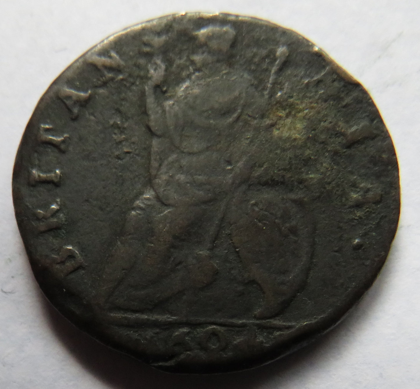 1694 William & Mary Farthing Coin