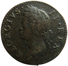 Load image into Gallery viewer, 1752 King George II Ireland / Hibernia Halfpenny Coin
