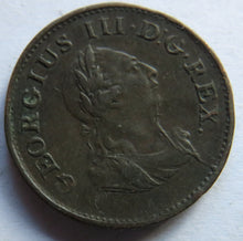 Load image into Gallery viewer, 1806 King George III Ireland Hibernia Farthing Coin
