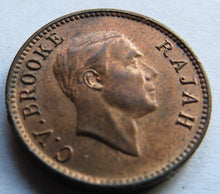 Load image into Gallery viewer, 1933-H Sarawak 1/2 Half Cent Coin In High Grade
