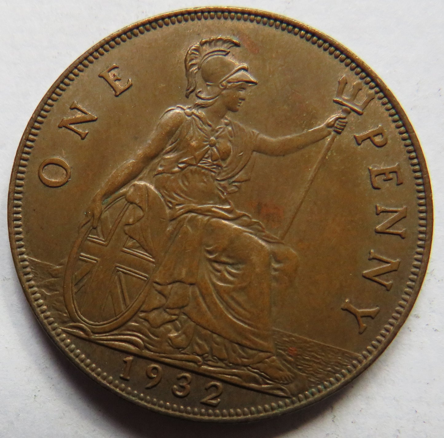 1932 King George V One Penny Coin In Better Grade - Great Britain