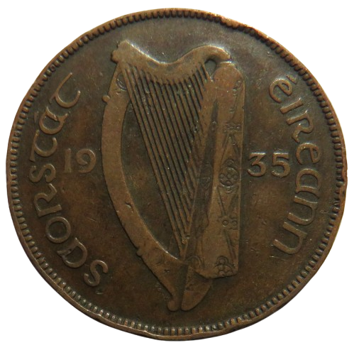 1935 Eire Ireland One Penny Coin