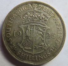 Load image into Gallery viewer, 1925 King George V South Africa Silver 2 &amp; 1/2 Shillings Coin
