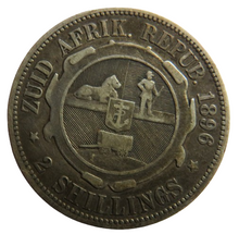 Load image into Gallery viewer, 1896 South Africa Silver 2 Shillings Coin
