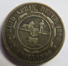 Load image into Gallery viewer, 1896 South Africa Silver 2 Shillings Coin
