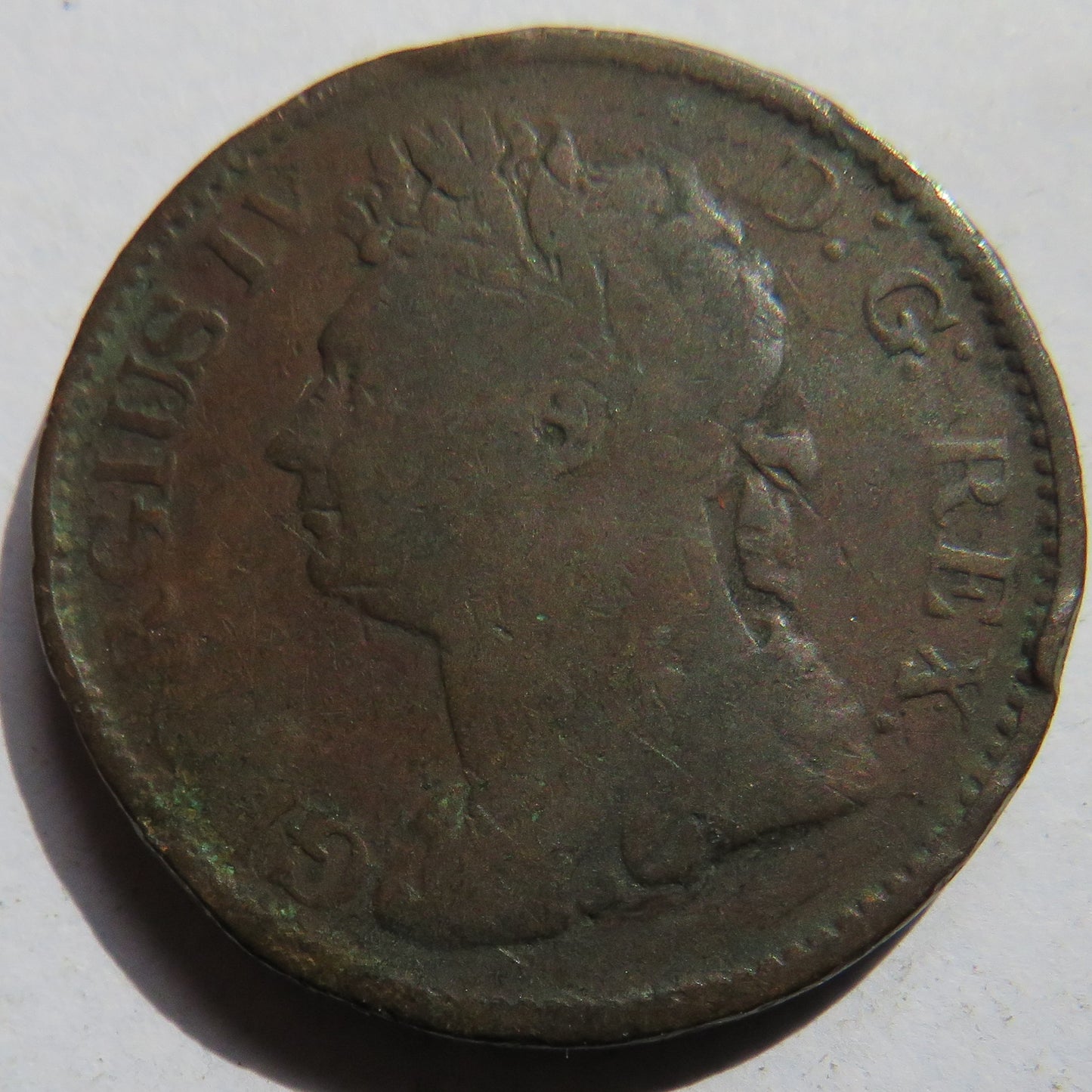 1822 King George IV Ireland / Hibernia Halfpenny Coin