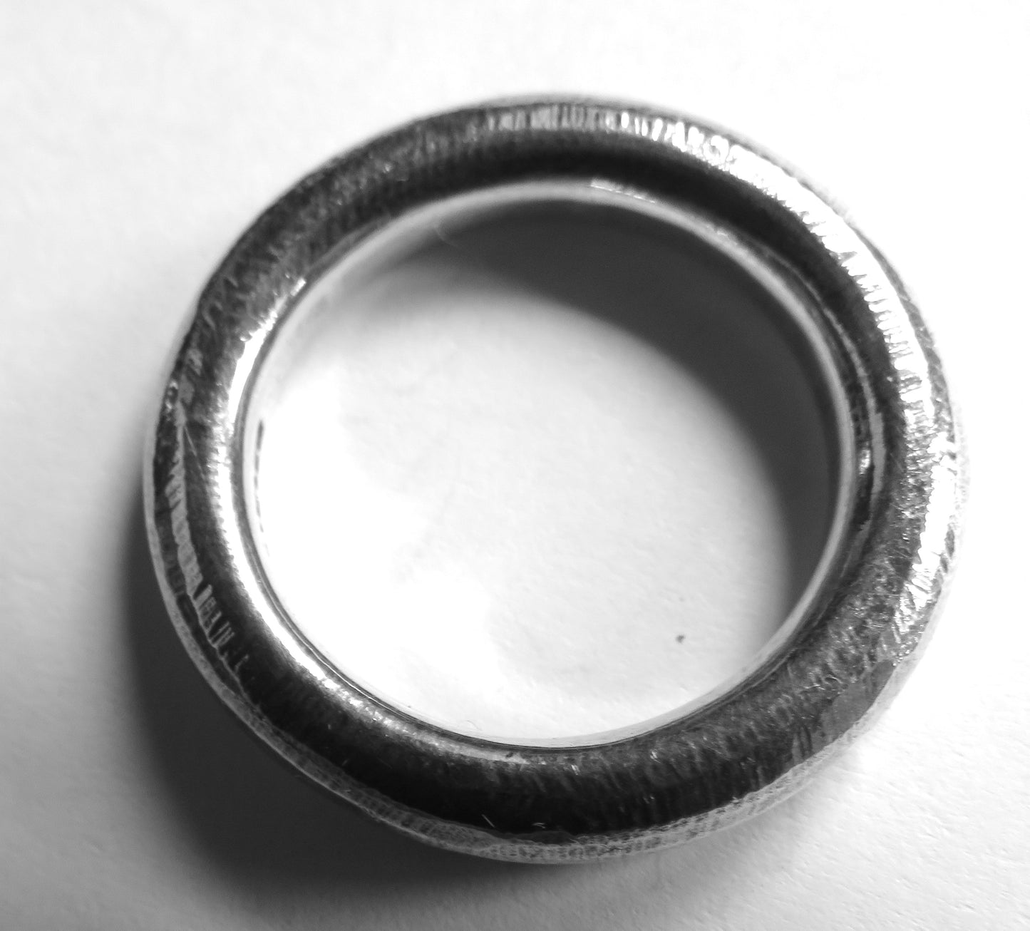 Unusual Thick Sterling Silver Ring By "OPM" UK Size M & 1/2
