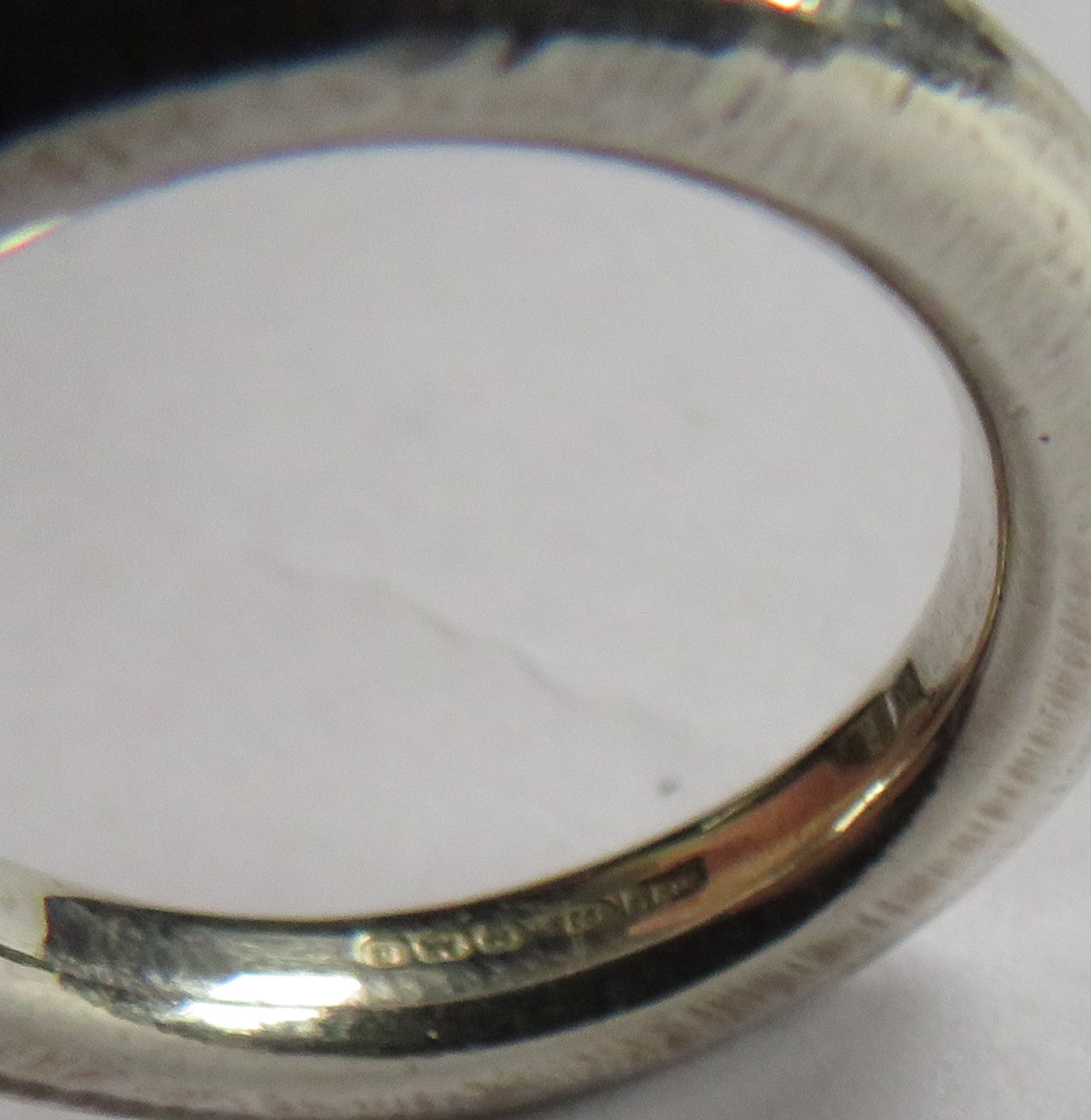 Unusual Thick Sterling Silver Ring By "OPM" UK Size M & 1/2
