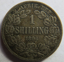 Load image into Gallery viewer, 1896 South Africa Silver Shilling Coin
