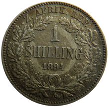 Load image into Gallery viewer, 1894 South Africa Silver Shilling Coin
