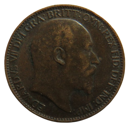 1907 King Edward VII Farthing Coin - Great Britain
