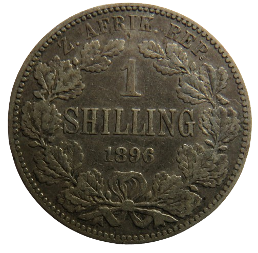 1896 South Africa Silver Shilling Coin