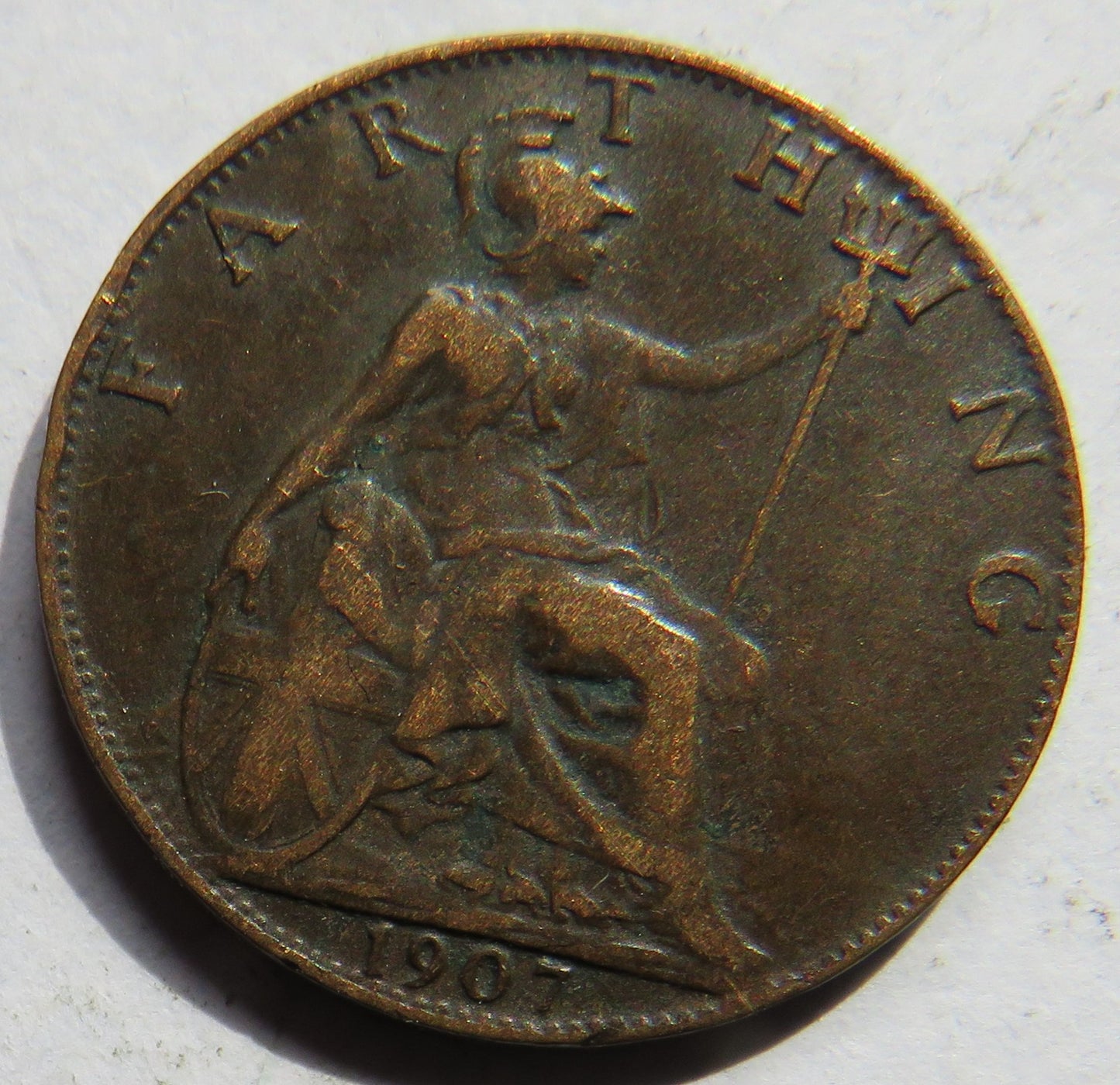 1907 King Edward VII Farthing Coin - Great Britain