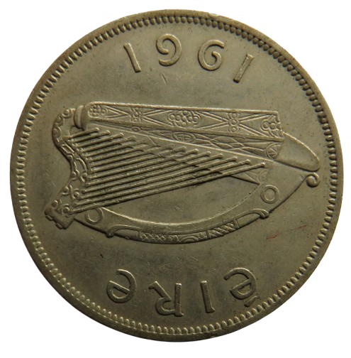 1961 Eire Ireland Halfcrown Coin
