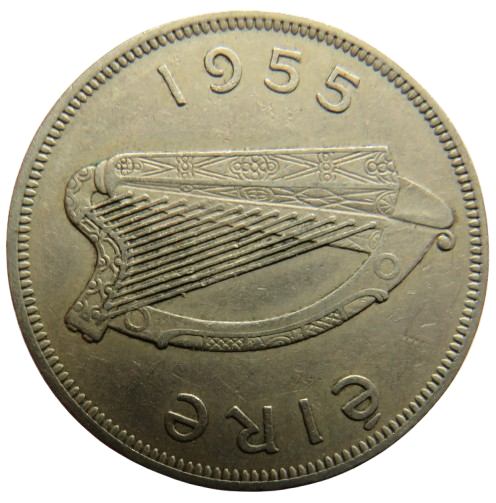 1955 Eire Ireland Halfcrown Coin
