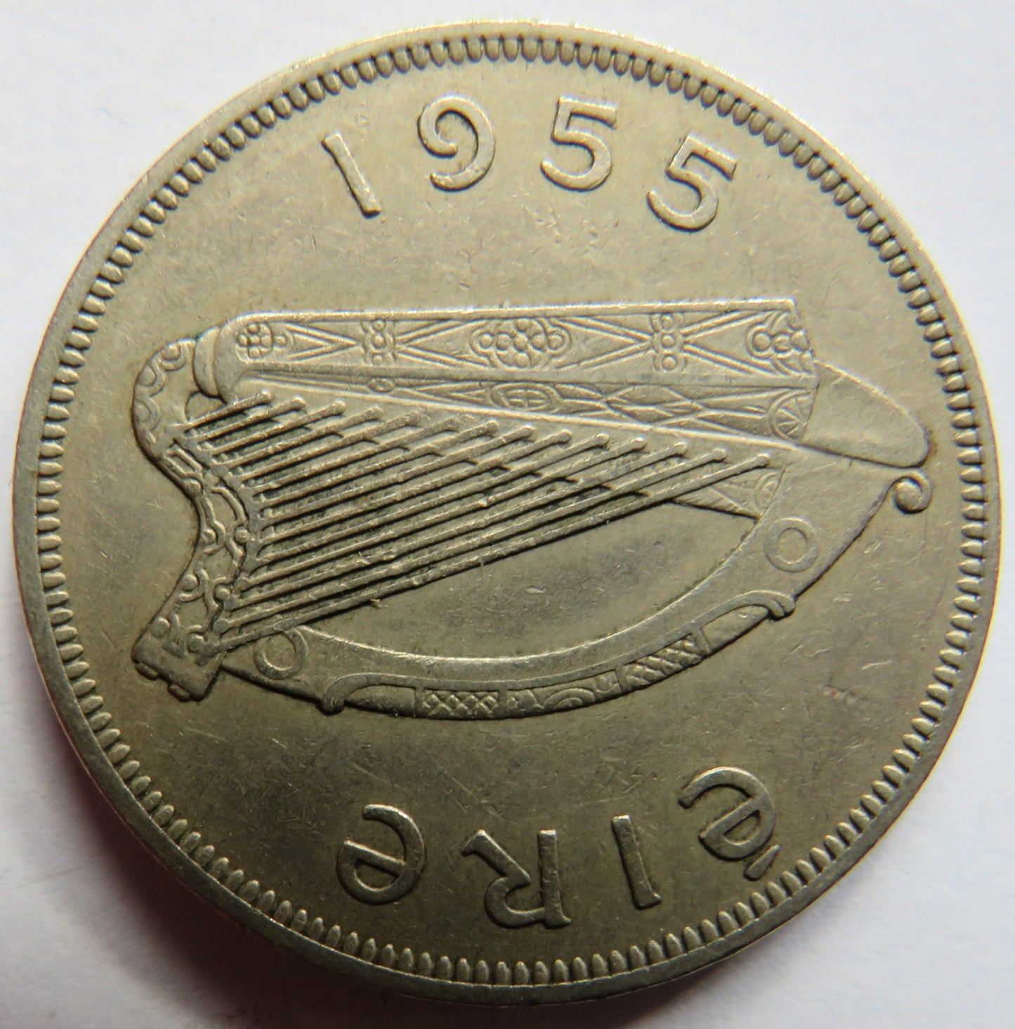 1955 Eire Ireland Halfcrown Coin