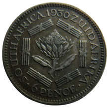 Load image into Gallery viewer, 1930 King George V South Africa Silver Sixpence Coin
