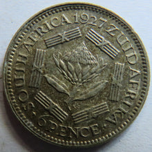 Load image into Gallery viewer, 1927 King George V South Africa Silver Sixpence Coin
