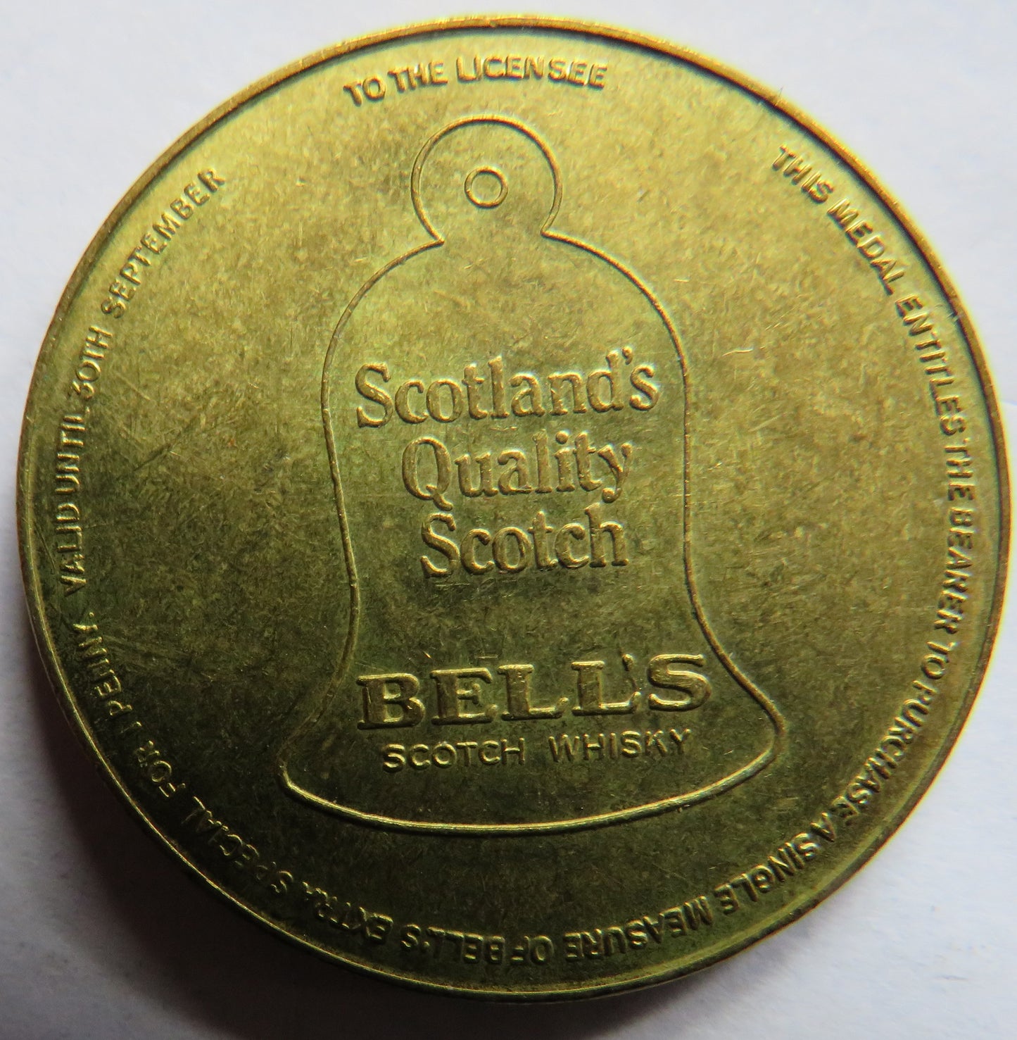 Vintage Bell's Scottish Open Token / Medal - Golf / Whisky