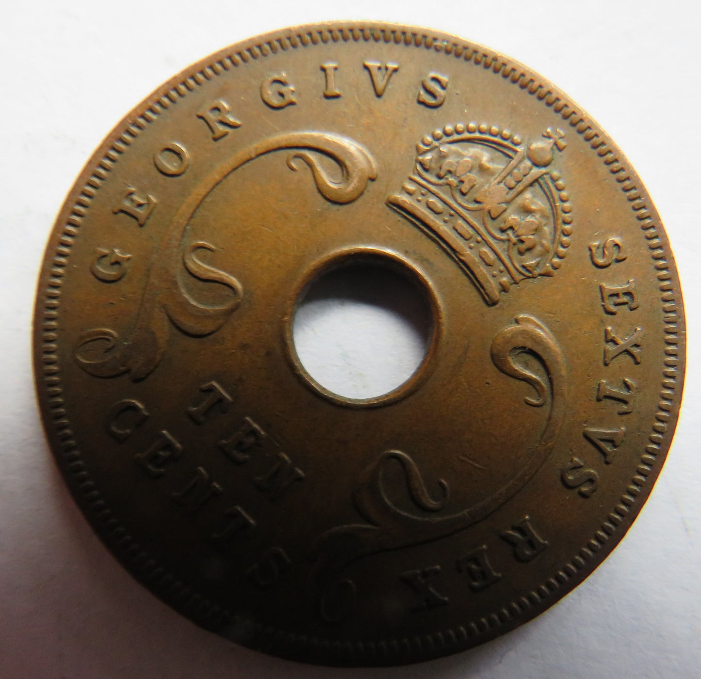 1950 East Africa 10 Cents Coin