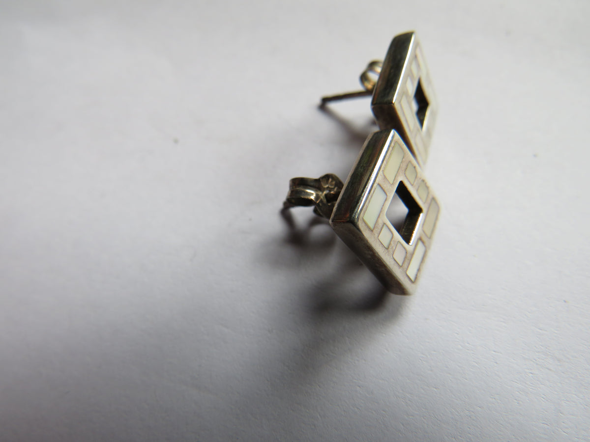 Stylish Pair of Ladies Sterling Silver Earrings By Kit Heath 2001 image 3