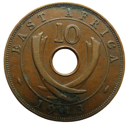 1933 East Africa 10 Cents Coin