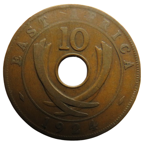 1924 East Africa 10 Cents Coin