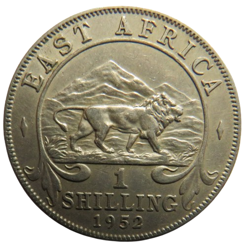 1952 King George VI East Africa One Shilling Coin