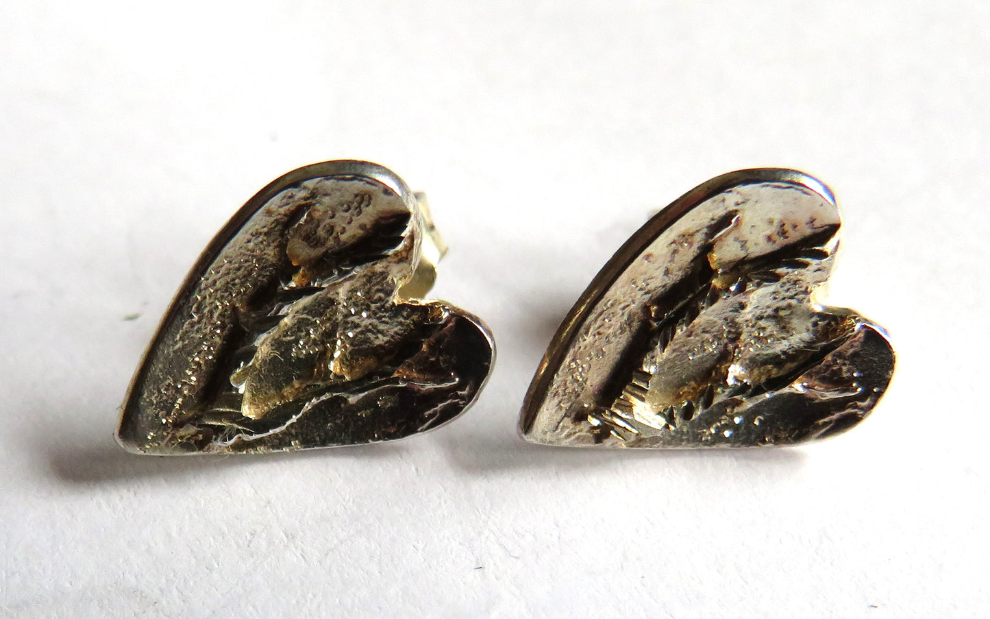 Stylish Pair of Ladies Sterling Silver Heart Earrings