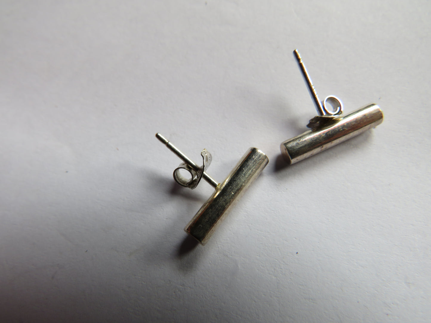 Stylish Pair of Ladies Sterling Silver Earrings By M & S