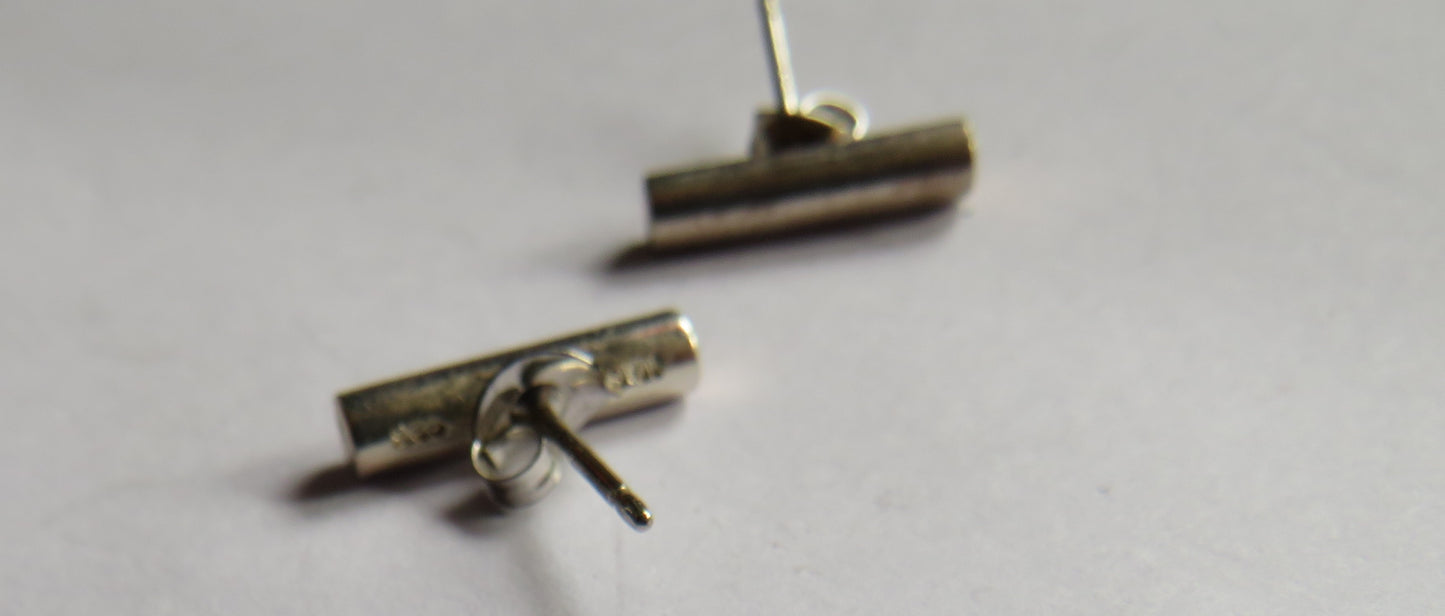 Stylish Pair of Ladies Sterling Silver Earrings By M & S