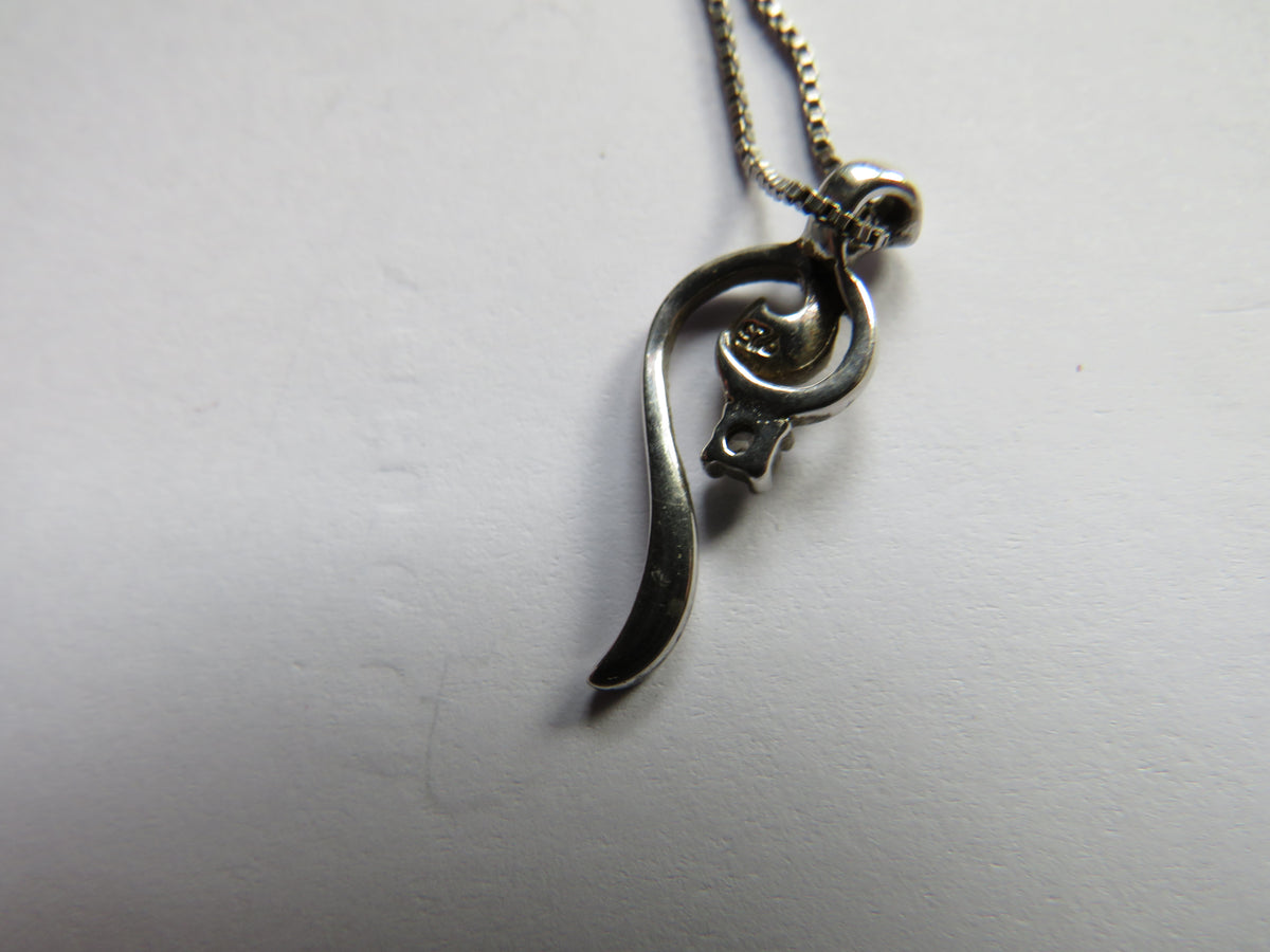 Stylish Ladies Sterling Silver Necklace & Pendant image 4