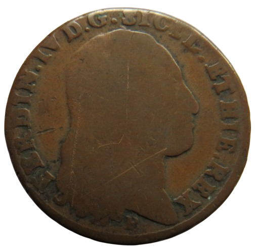 1797 Italian States Naples 8 Tornesi Coin