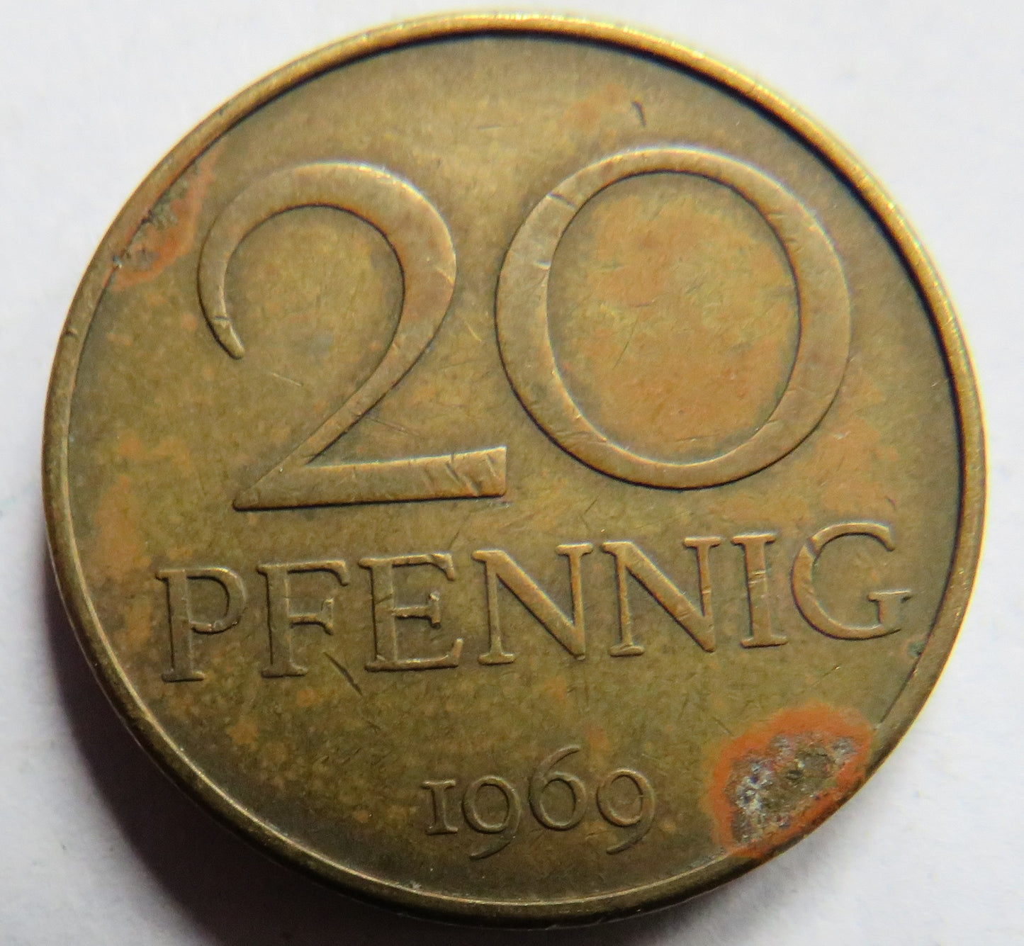 1969 Germany - Democratic Republic 20 Pfennig Coin