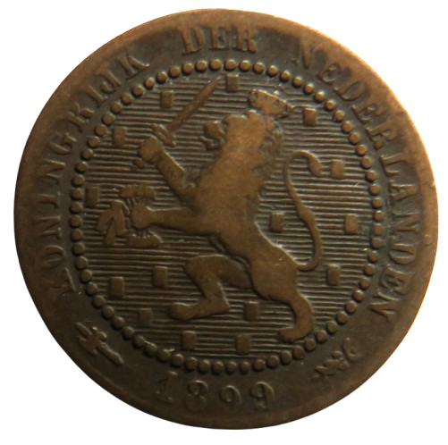 1899 Netherlands One Cent Coin