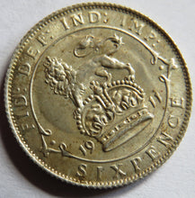 Load image into Gallery viewer, 1911 King George V Silver Sixpence Coin In Higher Grade
