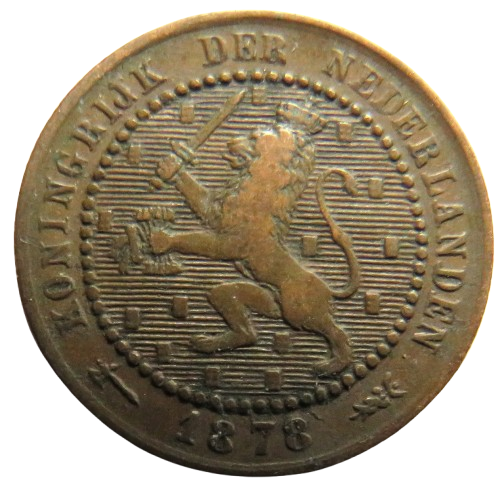 1878 Netherlands One Cent Coin
