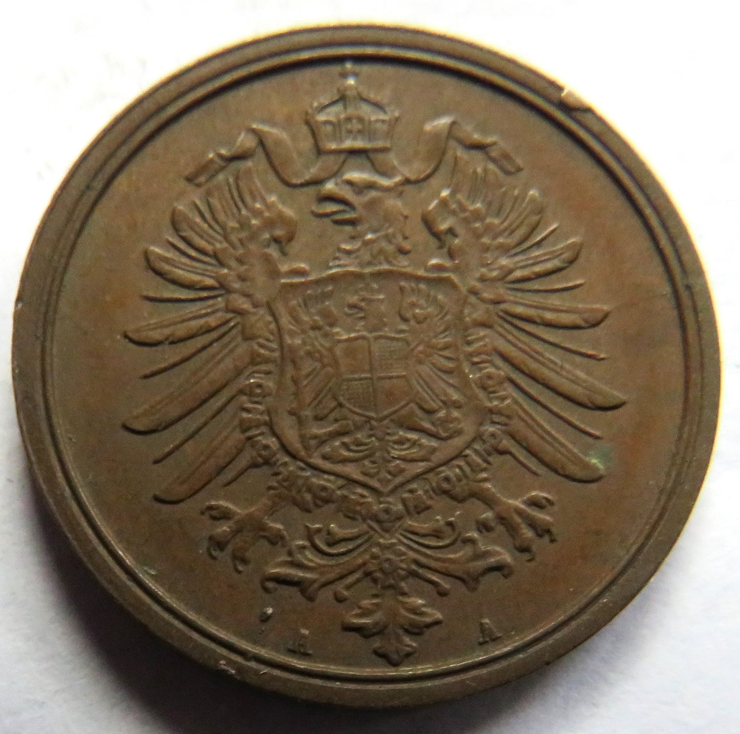 1874-A Germany 2 Pfennig Coin