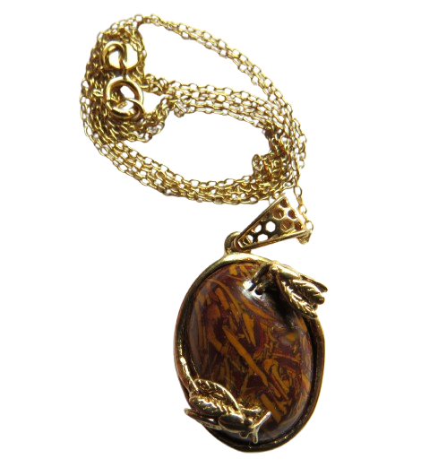 Ladies Gold Plated Sterling Silver Bee Pendant & Necklace