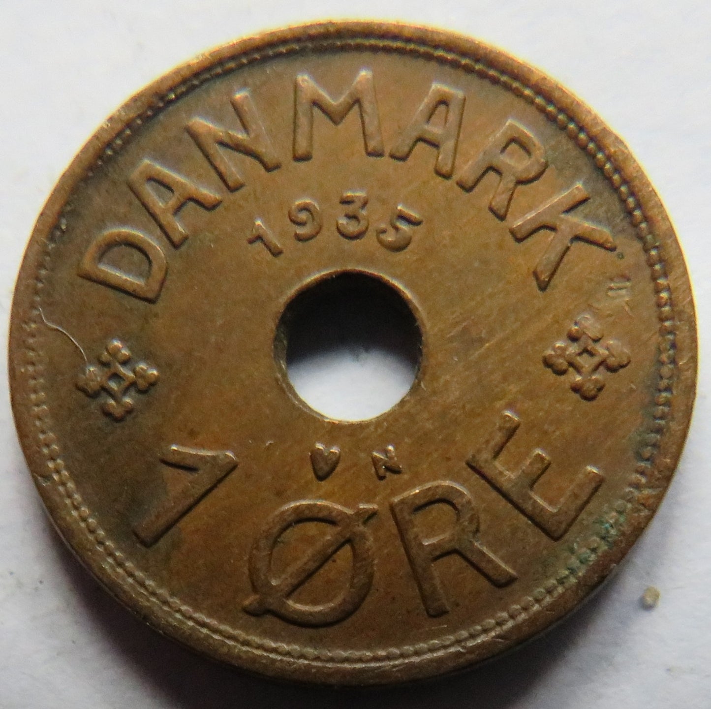 1935 Denmark One Ore Coin