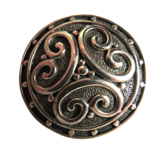 Ladies Sterling Silver Celtic Style Brooch Fully Hallmarked