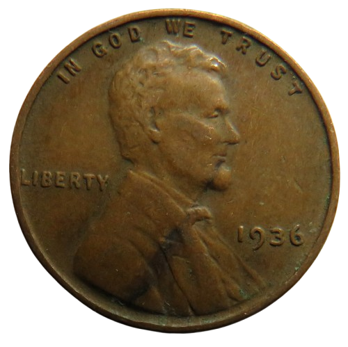 1936 USA Lincoln One Cent Coin