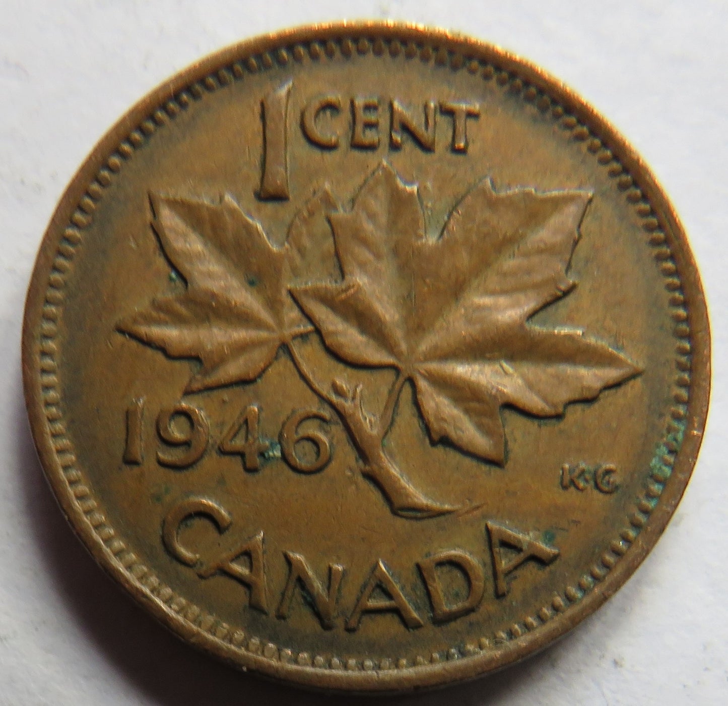 1946 King George VI Canada One Cent Coin