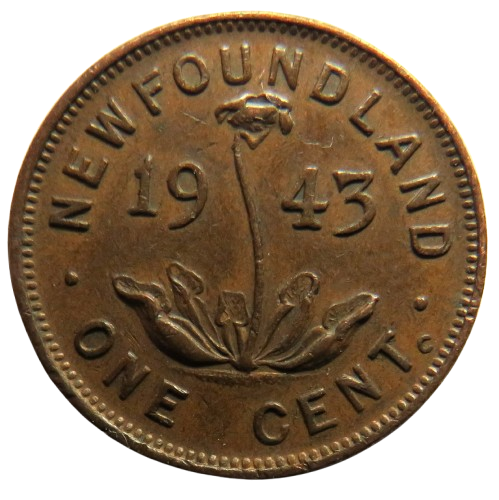 1943 King George VI Newfoundland One Cent Coin