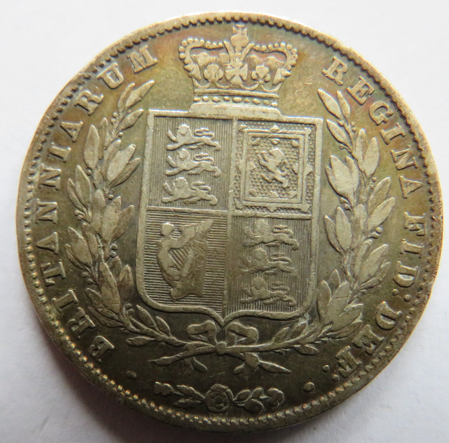 1850 Queen Victoria Young Head Silver Halfcrown Coin - Great Britain
