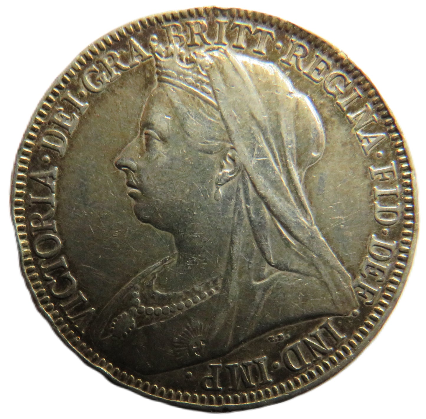 1899 Queen Victoria Silver Florin / 2 Shillings Coin - Great Britain