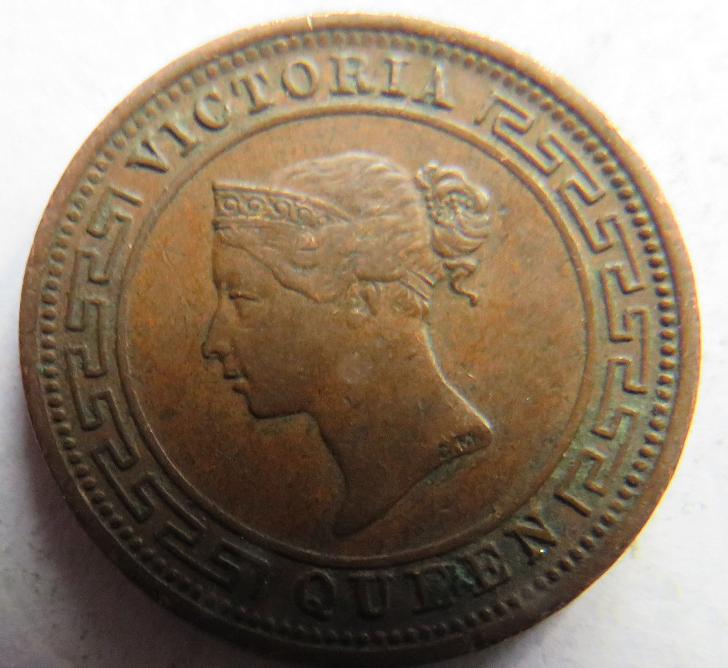 1870 Queen Victoria Ceylon Half Cent Coin