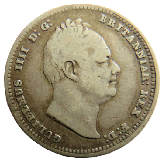 1834 King William IV Silver Shilling Coin - Great Britain
