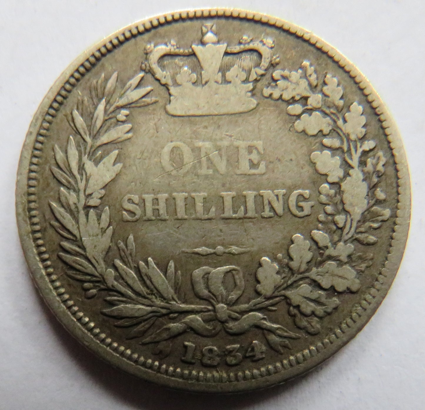 1834 King William IV Silver Shilling Coin - Great Britain